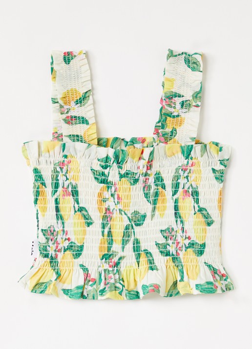 Molo Rolfia top met print - voorkant 2 groen