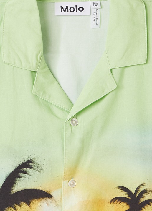 Molo Rui overhemd met print - detail groen