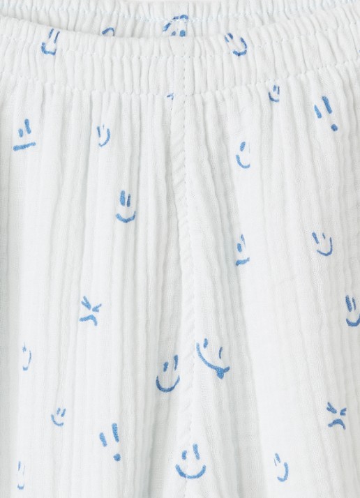 Molo Serene tapered fit broek met print - detail lichtblauw