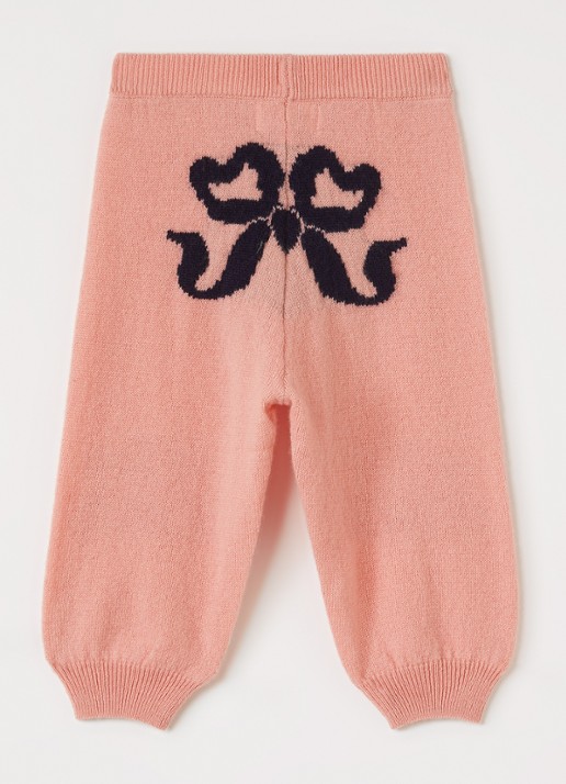 Molo Solana tapered fit babybroek van wol - voorkant 2 lichtroze