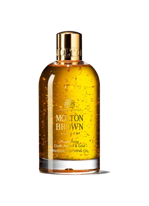 Molton Brown Mesmerising Oudh Accord & Gold Precious Bathing Oil - badolie - voorkant undefined