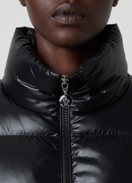 Moncler Abbadia puffer jack met donsvulling en ritszakken - detail 2 zwart
