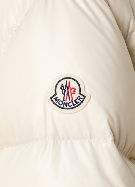 Moncler Abbadia puffer jack met donsvulling en ritszakken - detail 3 beige