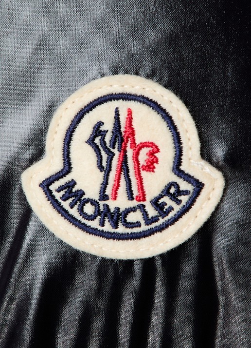 Moncler Abbadia puffer jack met glanzende finish en logo - detail 6 zwart
