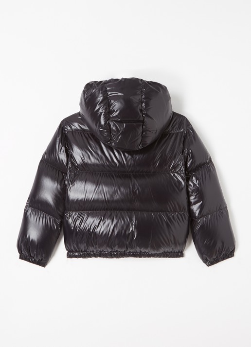 Moncler Abbaye gewatteerde jas met afneembaar capuchon - achterkant 3 zwart