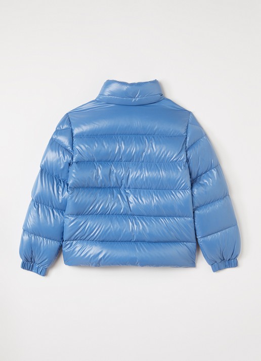 Moncler Alaxios pufferjack met donsvulling en steekzakken - achterkant lichtblauw