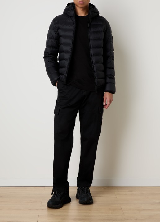 Moncler Alrai gewatteerde jas met donsvulling - voorkant 3 zwart