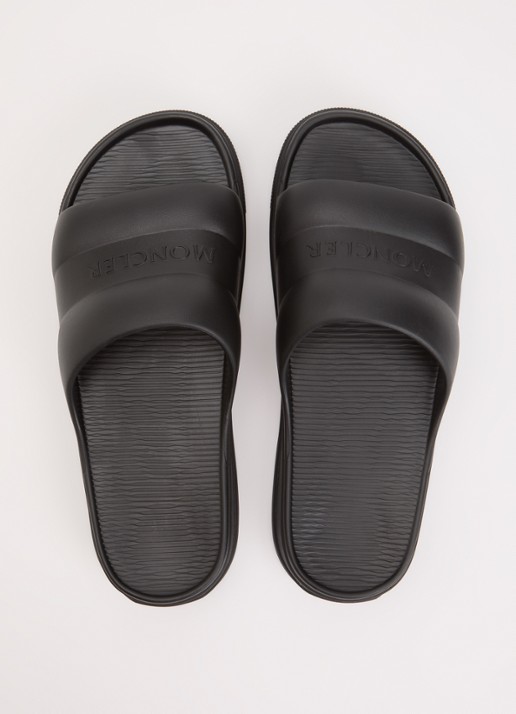 Moncler Altive slipper met logo - detail 2 zwart