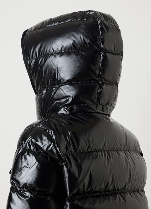 Moncler Andro pufferjack met donsvulling en afneembare capuchon - detail 6 zwart
