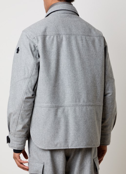 Moncler Antuco ski-jas van scheerwol met donsvulling en uitneembare voering - achterkant 3 grijs