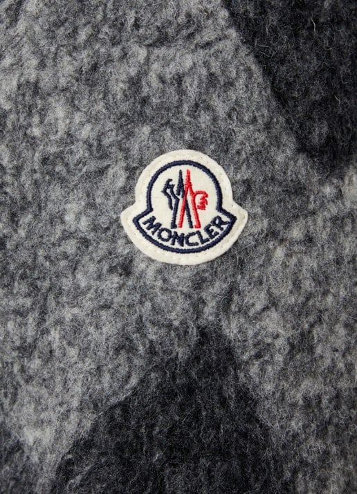 Moncler Argyle jack in wolblend met ritszakken - detail 6 antraciet
