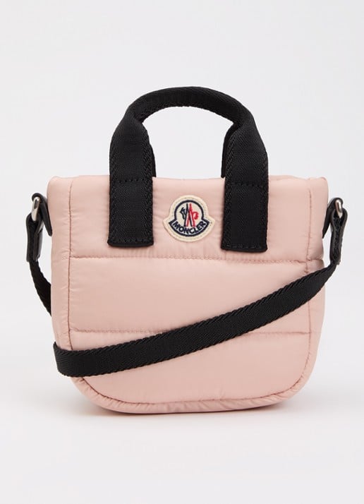 Moncler Baby Caradoc schoudertas met logo  - voorkant 5 lichtroze