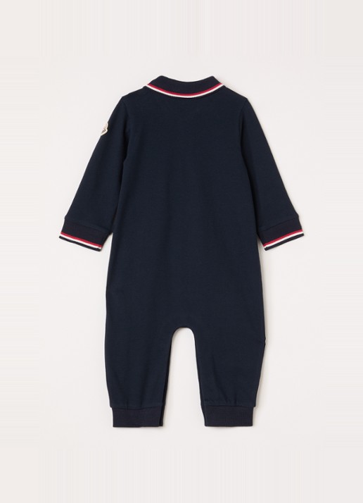 Moncler Babypak met polokraag - voorkant 2 blauw
