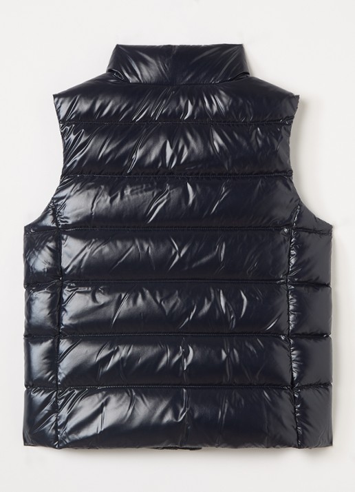 Moncler Badia gewatteerde bodywarmer met donsvulling - achterkant donkerblauw