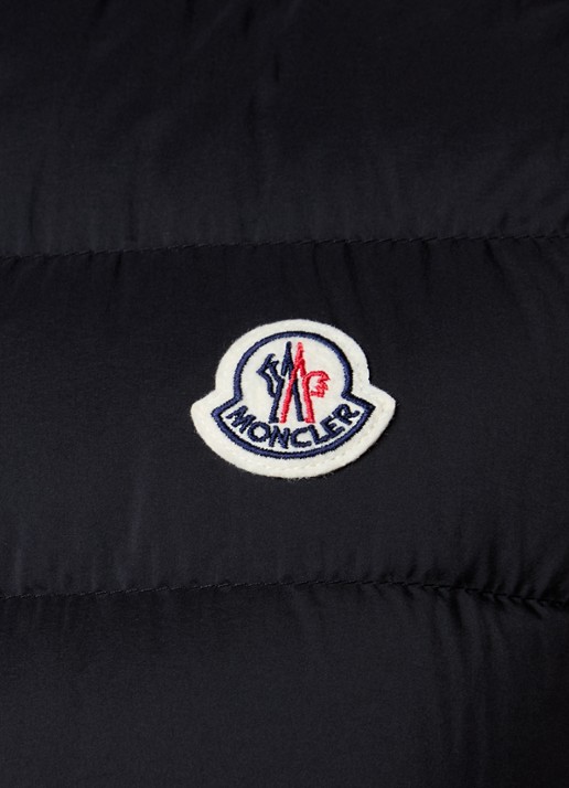 Moncler Barthe gewatteerde bodywarmer met donsvulling en logo - detail 4 zwart