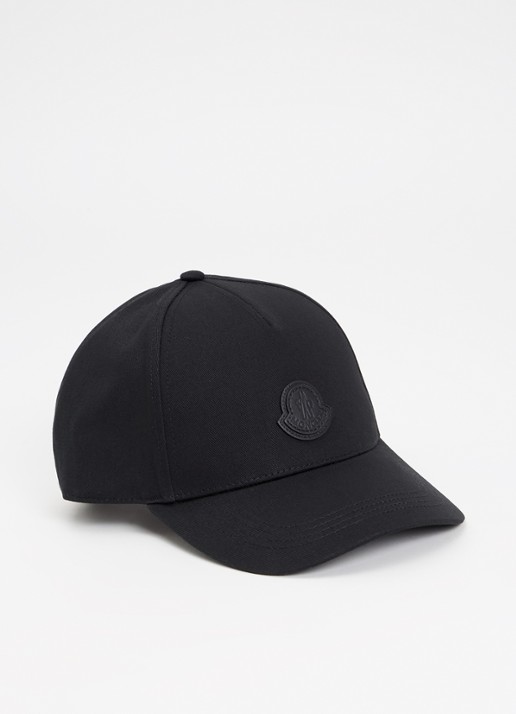 Moncler Baseball pet met logo - voorkant 2 zwart