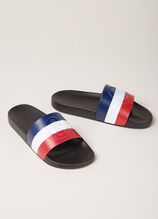 Moncler Basile slipper met logo - detail 3 zwart