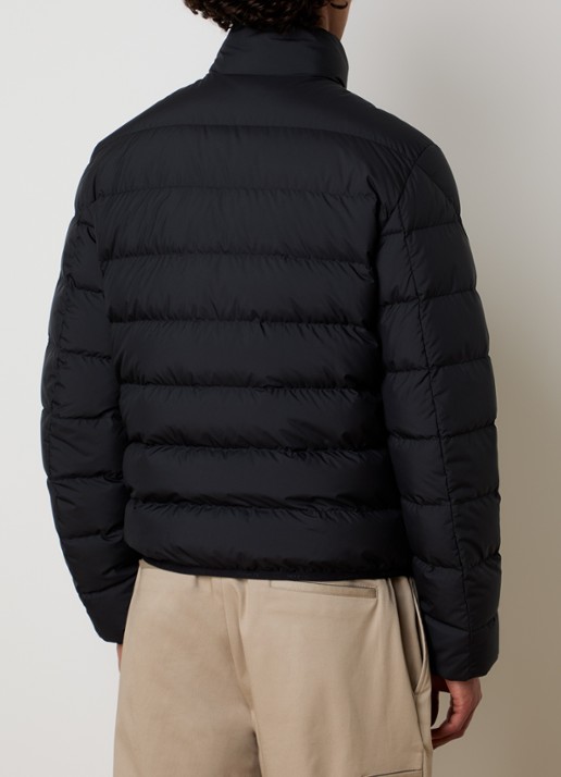Moncler Baudinet puffer jack met donsvulling en logo - achterkant zwart