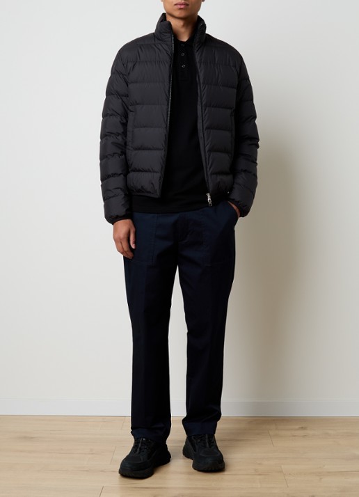 Moncler Baudinet puffer jack met donsvulling en steekzakken - voorkant 6 zwart