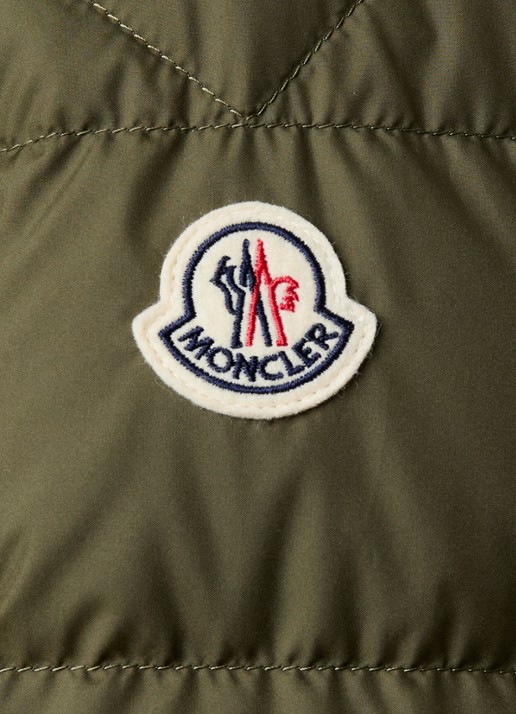 Moncler Baudinet puffer jack met donsvulling en steekzakken - detail 6 mosgroen
