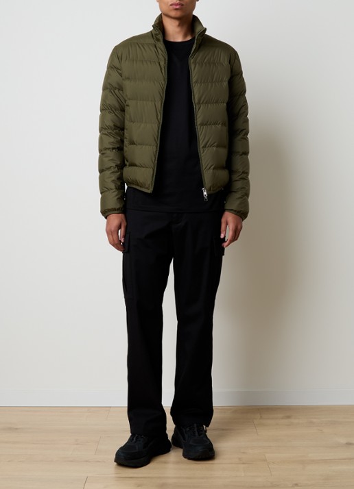 Moncler Baudinet puffer jack met donsvulling en steekzakken - voorkant 2 mosgroen