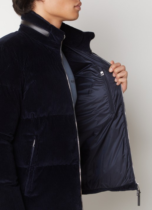 Moncler Besbre puffer jack van corduroy met donsvulling - detail 5 blauw