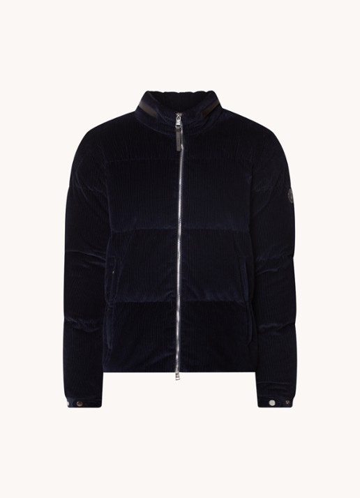 Moncler Besbre puffer jack van corduroy met donsvulling - voorkant 2 blauw