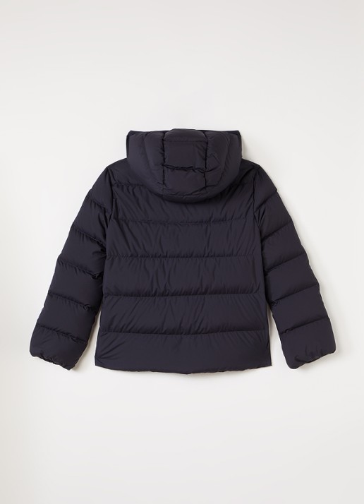 Moncler Beulah pufferjack met donsvulling en steekzakken  - achterkant 3 donkerblauw