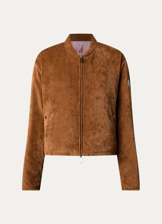 Moncler Blageon reversible bomberjack van corduroy met donsvulling