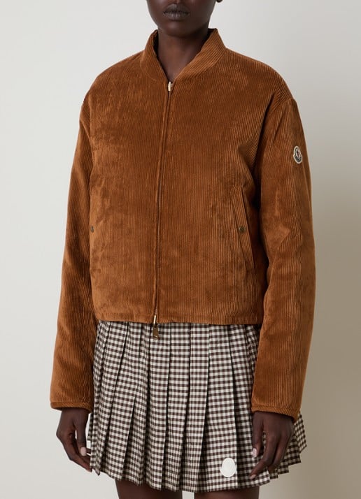 Moncler Blageon reversible bomberjack van corduroy met donsvulling