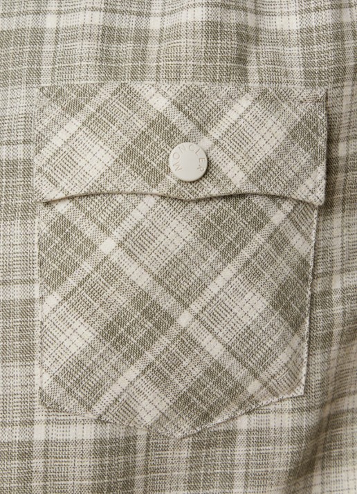 Moncler Blouse met ruitdessin en borstzakken - detail 5 mosgroen