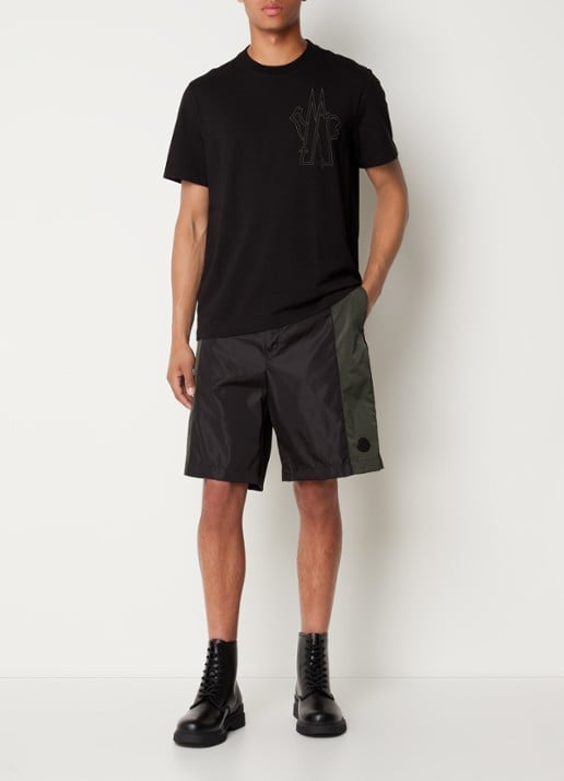 Moncler Born To Protect loose fit korte broek  - voorkant 3 zwart