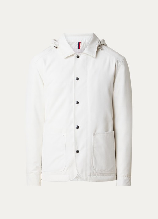 Moncler Buffaure gewatteerd jack met afneembare capuchon - voorkant 4 gebroken wit