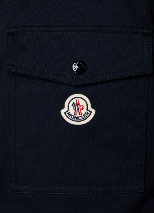 Moncler Camicia overshirt met borstzak - detail 5 donkerblauw