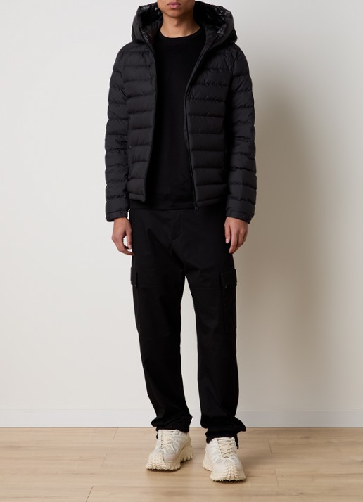 Moncler Chevrerie gewatteerd jack met donsvulling - voorkant 6 zwart
