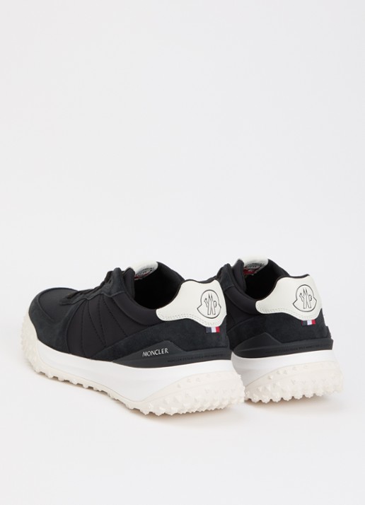 Moncler City Trek sneaker van mesh met details van suède  - achterkant 5 zwart