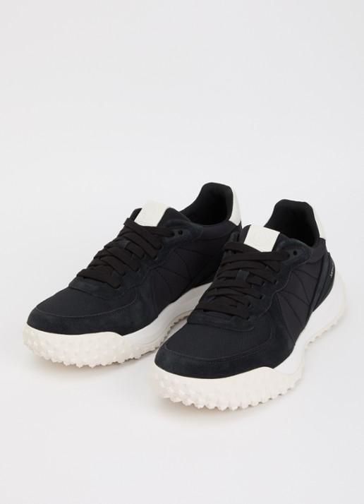 Moncler City Trek sneaker van mesh met details van suède  - detail zwart