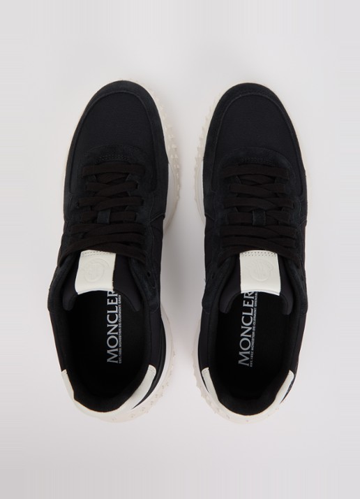 Moncler City Trek sneaker van mesh met details van suède  - detail 2 zwart