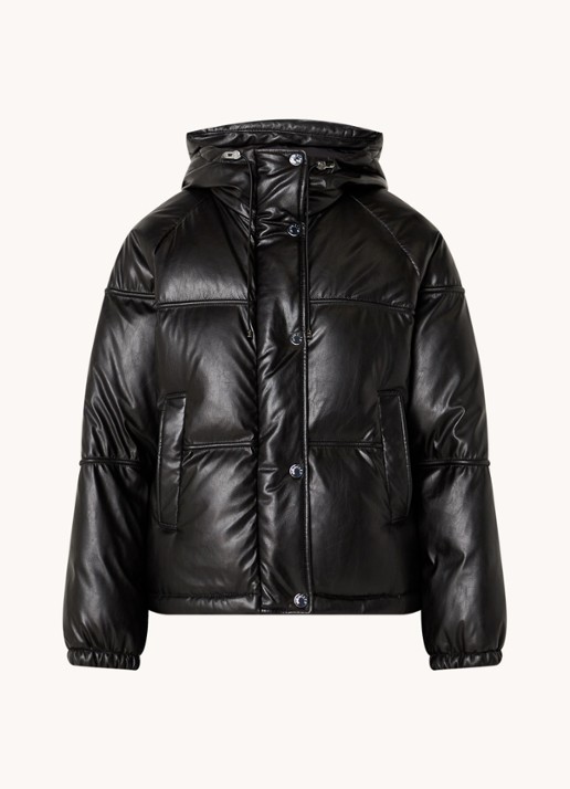 Moncler Clarabide puffer jack met donsvulling - voorkant zwart