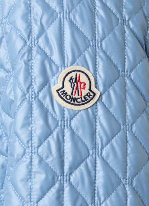 Moncler Cleorine gewatteed jack met quilt patroon en borstzak - detail 2 blauw