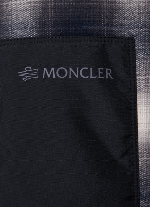 Moncler Cornisello gewatteerde jack met steekzakken en logo - detail 6 antraciet
