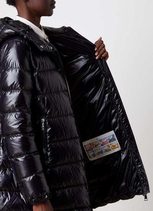 Moncler Courcelles puffer jack met donsvulling en ritszakken - detail 3 zwart