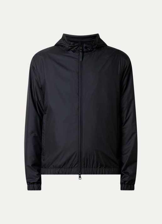 Moncler Domene windjack met capuchon - voorkant 2 antraciet
