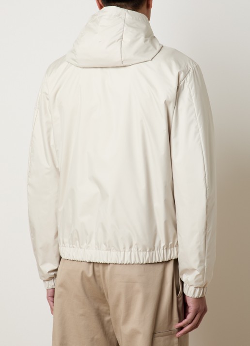 Moncler Domene windjack met capuchon - achterkant 3 gebroken wit