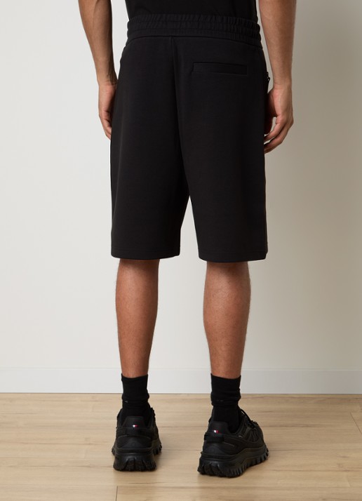 Moncler Double Face straight fit korte joggingbroek met ritszakken - achterkant zwart