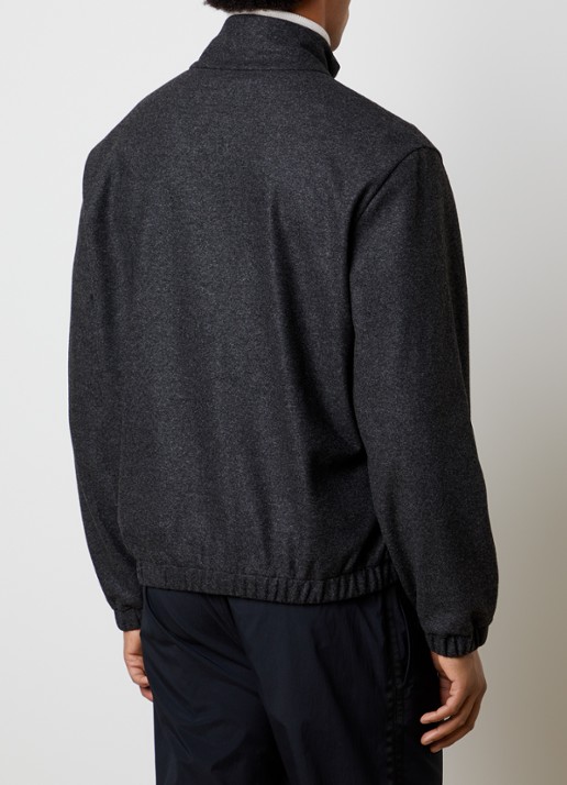Moncler Edit jack in wolblend met steekzakken - achterkant antraciet