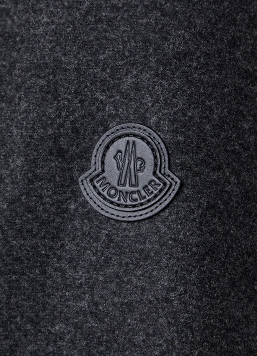 Moncler Edit jack in wolblend met steekzakken - detail 4 antraciet