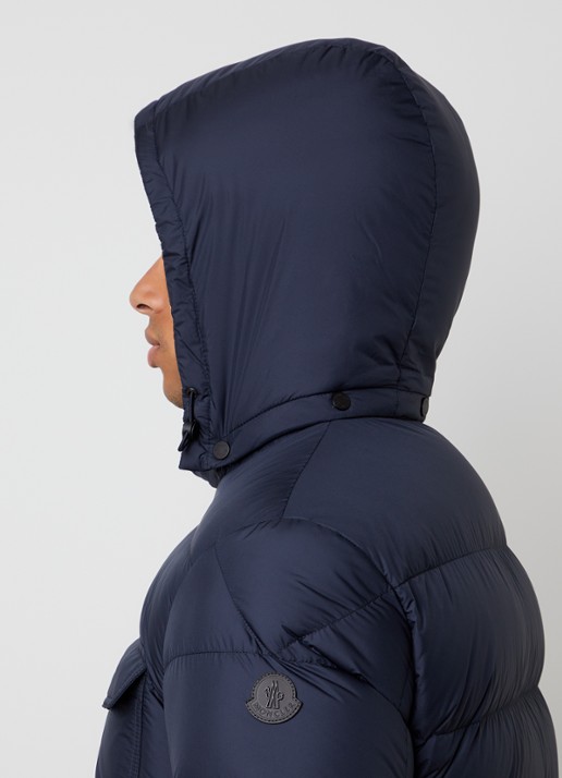 Moncler Edit puffer jack met donsvulling en steekzakken - detail 6 donkerblauw