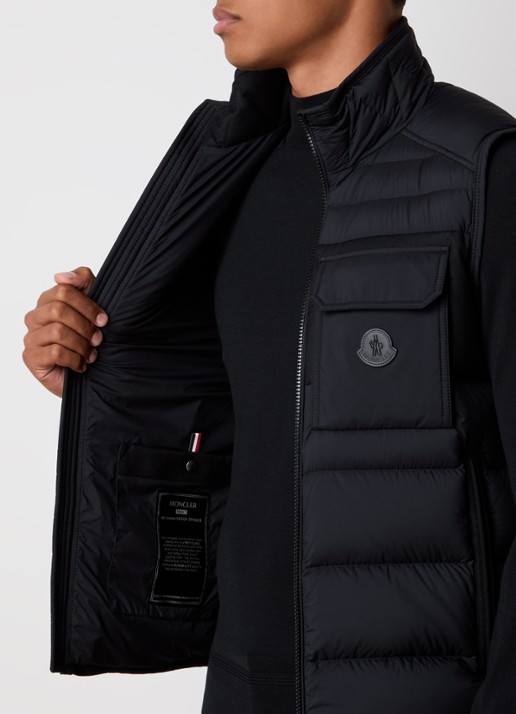 Moncler Estagnous gewatteerde bodywarmer met ritszakken - detail 2 zwart