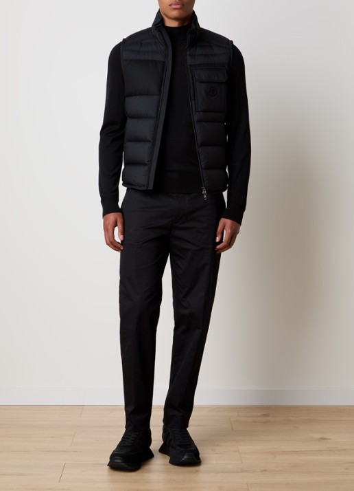 Moncler Estagnous gewatteerde bodywarmer met ritszakken - voorkant 6 zwart